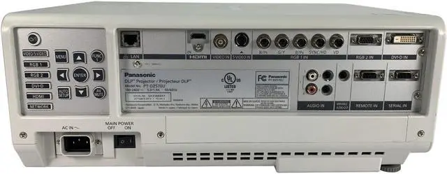Alt view image 4 of 7 - Panasonic PT-DZ570U DLP Projector WUXGA Home Theater 4000 ANSI 1080p HDMI Remote