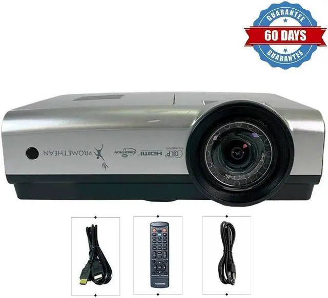 Main image of Promethean PRM-35V1 DLP Short-Throw Projector for Home Theater Games 2500 ANSI 3D 1080i HDMI bundle