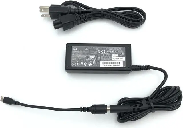 Alt view image 4 of 7 - Original 65W HP Adapter Laptop Charger TPN-LA16 L39752-001 19.5V 3.33A & USB-C