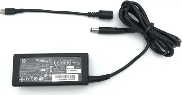 Alt view image 6 of 7 - Original 65W HP Adapter Laptop Charger TPN-LA16 L39752-001 19.5V 3.33A & USB-C