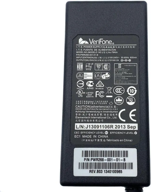 Alt view image 2 of 6 - NEW Genuine Verifone AC Adapter for VX670 VX680 Wireless Credit Card Terminal