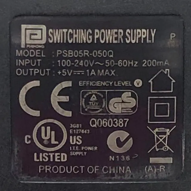 Alt view image 2 of 5 - Brand NEW Genuine Phihong AC Adapter Switching Power Supply PSB05R-050Q 5V 1A