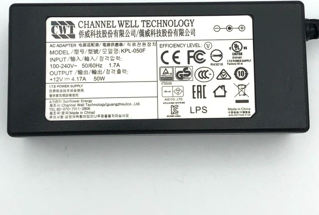 Alt view image 2 of 6 - CWT KPL-050F AC Power Adapter 12V 4.17A 50W Power Supply OEM