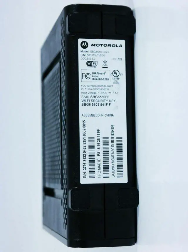 Alt view image 3 of 7 - Motorola ARRIS SURFboard SBG6580 DOCSIS 3.0 Cable Modem Wi-Fi Router No P/S