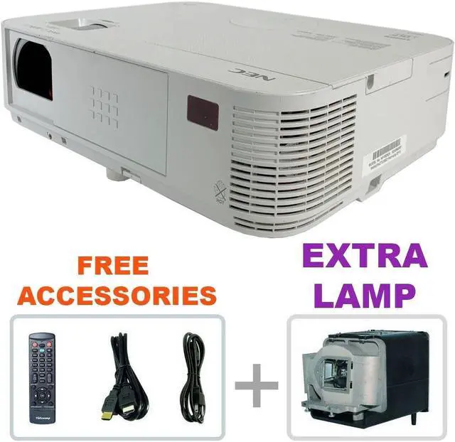 Main image of NEC NP-M282X DLP Projector 2800 ANSI 1080p 3D-Ready HDMI w/Remote + EXTRA LAMP
