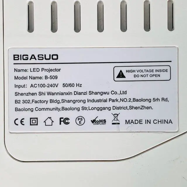 Alt view image 3 of 7 - Bigasuo B-509 Mini Projector 7000 Lux Bluetooth HDMI USB w/Bundle