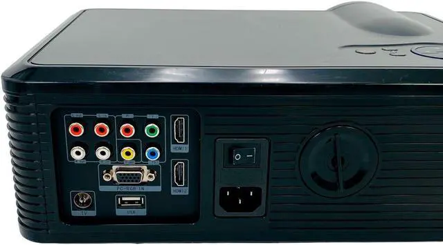 Alt view image 4 of 7 - HTP LED-33 LCD Projector Home Theater Full HD 1080p HDMI USB w/Bundle