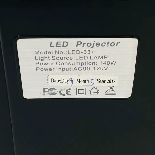 Alt view image 7 of 7 - HTP LED-33 LCD Projector Home Theater Full HD 1080p HDMI USB w/Bundle