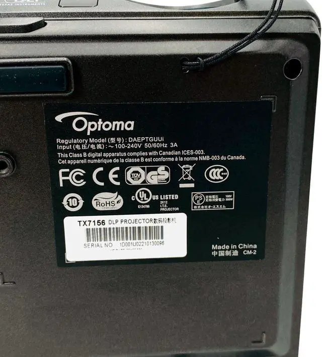 Alt view image 4 of 7 - Optoma TX7156 DLP Projector 3000 Lumens Home Theater HD 1080p HDMI USB w/Bundle