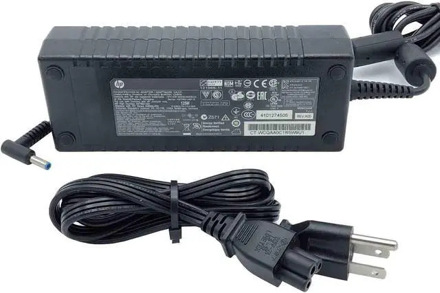 Alt view image 7 of 7 - HP 135W AC Adapter 19.5V 6.9V Model HSTNN-LA01-E 647982-002 w/Cord OEM