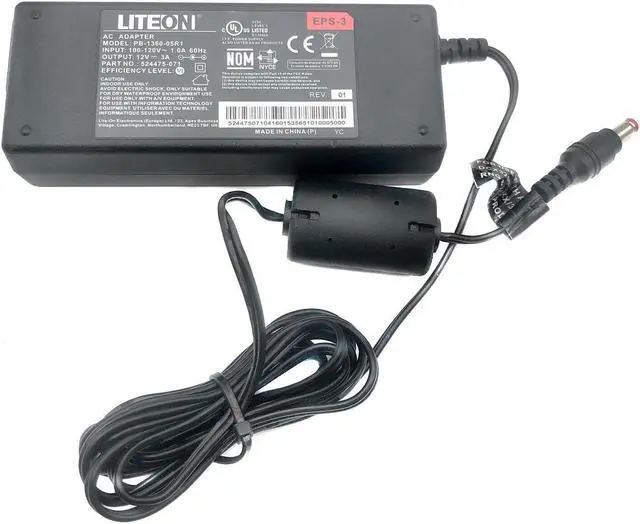 Alt view image 5 of 5 - Genuine Liteon EPS-3 PB-1360-05R1 AC/DC Power Supply Adapter 12V 3A 36W