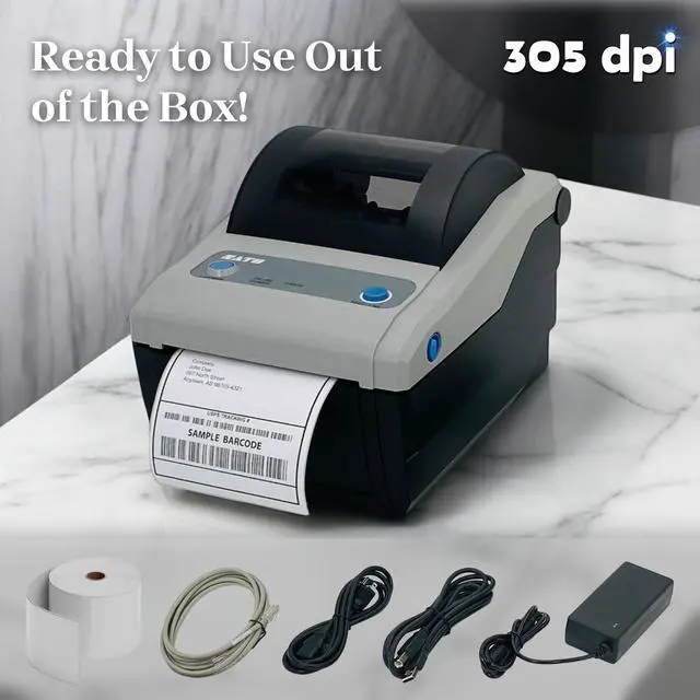 Main image of SATO CG412DT-LAN Direct Thermal POS Receipt Tag Printer USB Ethernet BUNDLE