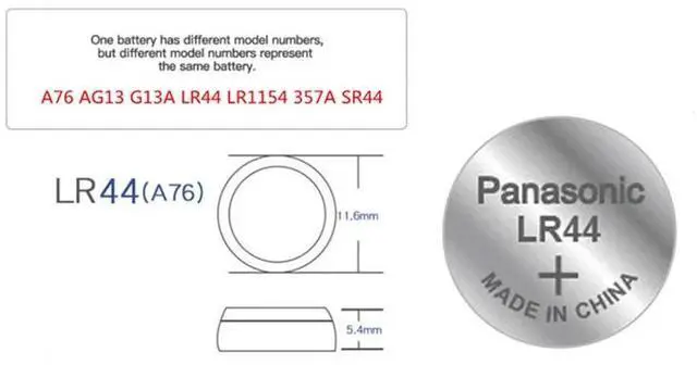 Alt view image 2 of 3 - 10pcs 1.5V Button Cell Battery lr44 Lithium Coin Batteries A76 AG13 G13A LR44 LR1154 357A SR44 Original