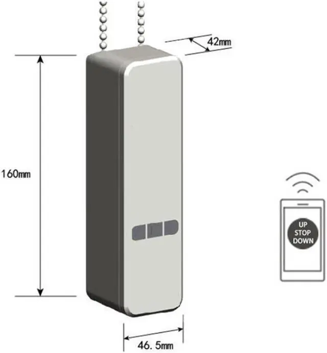Alt view image 2 of 6 - WiFi Tuya DIY Smart Motorized Chain Roller Blinds Shade Shutter Drive Electric Curtain Motor With Batrery Alexa Google Control