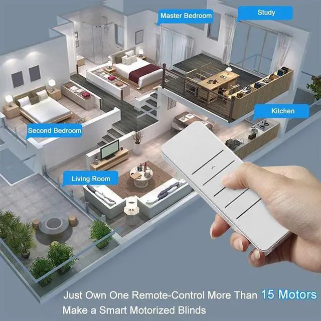 Alt view image 5 of 6 - WiFi Tuya DIY Smart Motorized Chain Roller Blinds Shade Shutter Drive Electric Curtain Motor With Batrery Alexa Google Control