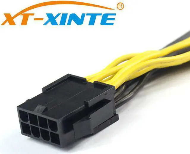 Alt view image 6 of 6 - CPU 8Pin to Graphics Video Card Dual PCI-E PCIe 8Pin ( 6Pin + 2Pin ) Power Supply Splitter Cable Cord 15cm Miner Cables