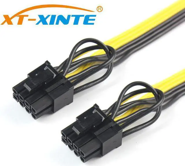 Alt view image 5 of 6 - CPU 8Pin to Graphics Video Card Dual PCI-E PCIe 8Pin ( 6Pin + 2Pin ) Power Supply Splitter Cable Cord 15cm Miner Cables