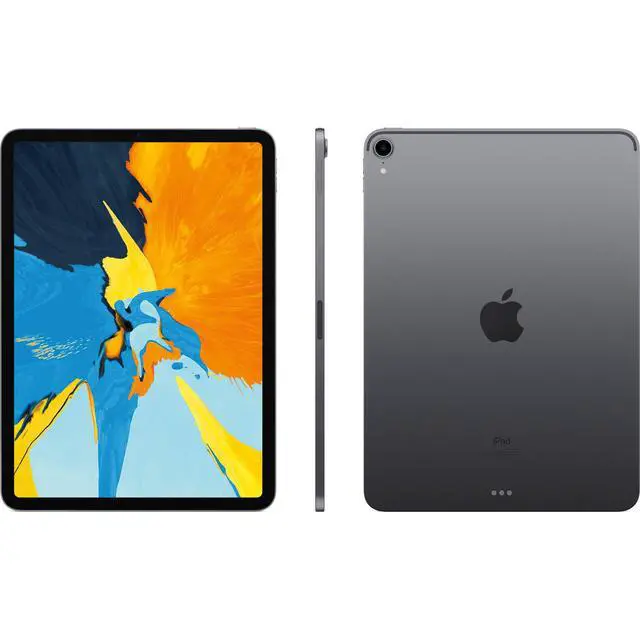 Alt view image 3 of 4 - Apple iPad Pro 11" (2018) A2013 (WiFi + Cellular Unlocked) 64GB Space Gray