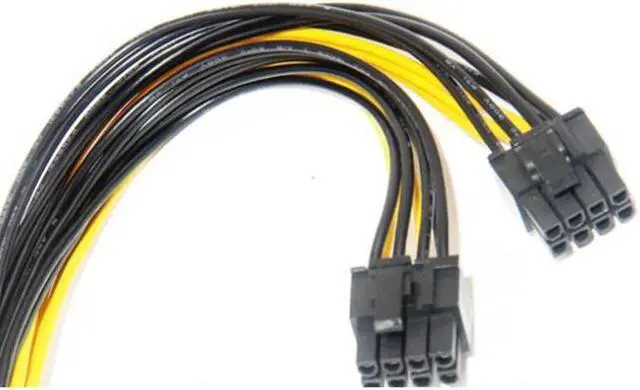 Alt view image 5 of 6 - 5-Pack PCI-E 8Pin to 2X 8 Pin (6+2) Power Splitter Cable for PCIE PCI Express Image Card Y - Splitter Extension Cable