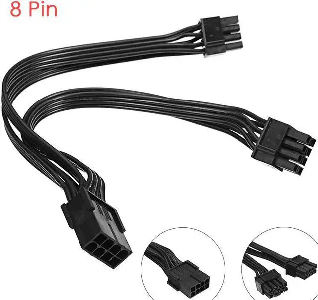 Main image of 20cm Graphics Card 8 Pin Female to 2*8P(6+2)pin Extention Power Cable Male PCIe PCI Express 4 Lines Cable Connector