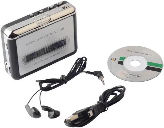Alt view image 4 of 4 - USB Cassette Tape Converter Super Cassette to MP3 Audio capture Music Player Tape to PC Portable Cassette-to-MP3 Converter