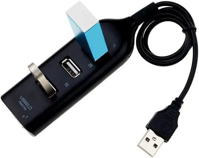 Alt view image 3 of 5 - Hub Adapter USB Hub Mini USB 2.0 4-Port Splitter For PC Laptop Notebook Receiver Computer Peripherals Accessories