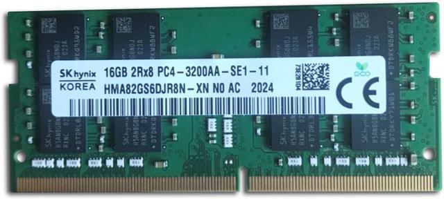 SK Hynix HMA82GS6DJR8N-XN 32GB 2X16G DDR4 3200 16GB 2Rx8 PC4