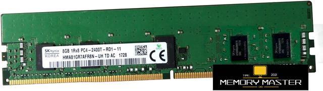 8GB SK Hynix ECC DDR4 1Rx8 PC4-2400T-RD1-11 HMA81GR7AFR8N-UH TD AC 