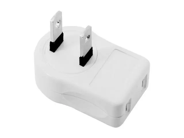 Alt view image 3 of 7 - NEMA 1-15P USA Outlet Saver Power Extension Adapter 2-prong 2 Outlets 90 Degree Left Right Angled PW-014-RI