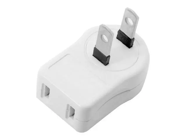 Alt view image 4 of 7 - NEMA 1-15P USA Outlet Saver Power Extension Adapter 2-prong 2 Outlets 90 Degree Left Right Angled PW-014-RI