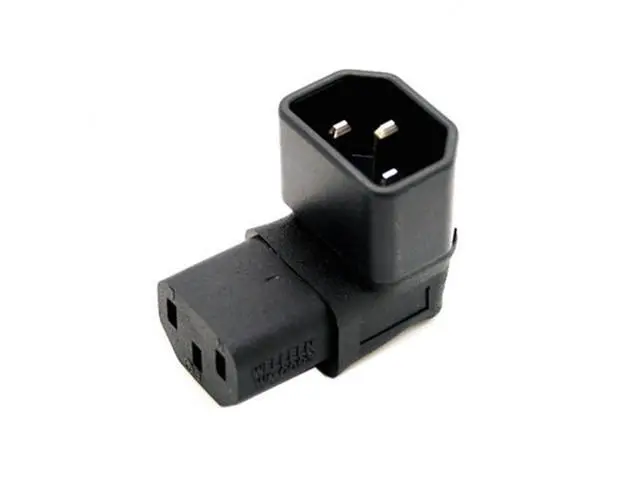 Alt view image 3 of 5 - IEC Male C14 to Up Direction Right Angled 90 Degree IEC Female C13 Power Extension Adapter PW-121-UP