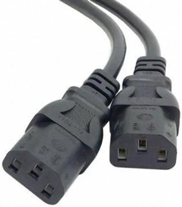 Alt view image 2 of 5 - Single C14 to Dual C13 5-13R Short Power Y Type Splitter Adapter Cable Cord PW-037