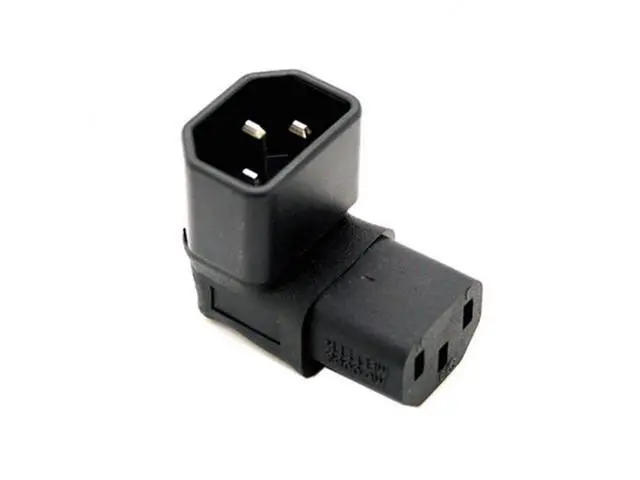 Alt view image 2 of 5 - IEC Male C14 to Up Direction Right Angled 90 Degree IEC Female C13 Power Extension Adapter PW-121-UP