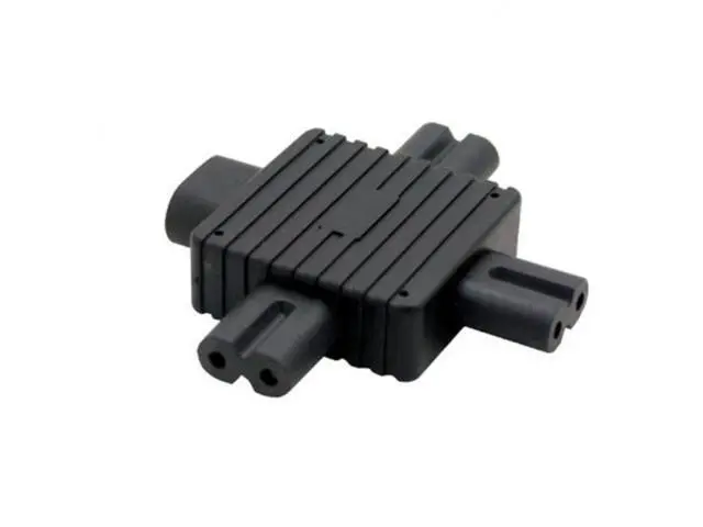 Alt view image 2 of 4 - IEC 320 Figure 8 C8 Male to 3X Female C7 Splitter Power Adapter for Power Supply 1 in 3 out PW-120