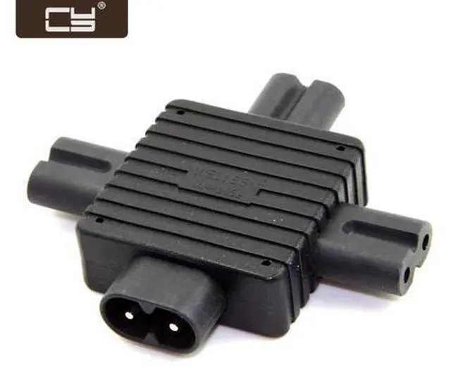 Main image of IEC 320 Figure 8 C8 Male to 3X Female C7 Splitter Power Adapter for Power Supply 1 in 3 out PW-120