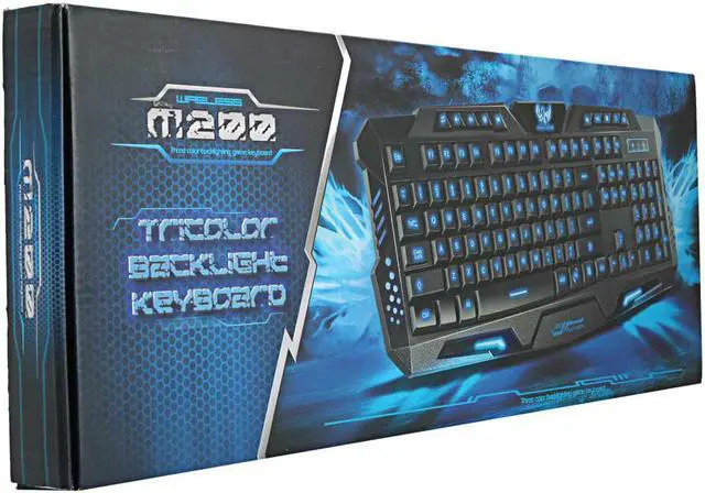 Alt view image 5 of 11 - 114-Key Gaming Keyboard LED Backlit Wired USB Gaming Keyboard with Cracking Pattern for Gamer Laptop PC,Black