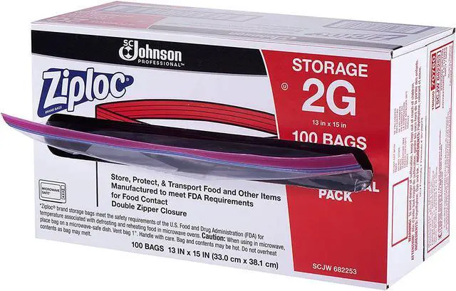 Alt view image 6 of 9 - Ziploc 682253 Double Zipper Bags, Plastic, 1.75 Mil, 2Gal, Clear W/Write-On Panel, 100/Carton