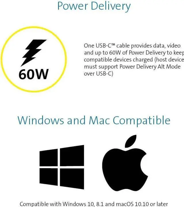 Alt view image 7 of 7 - Kensington SD4600P USB-C Docking Station with Power Delivery Charging for 2015/2016 MacBook Retina 12", Dell XPS 13" 9350/XPS 15" 9550, Dell Precision 5510 (K38231WW)