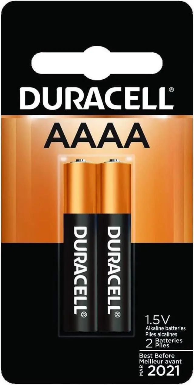 Alt view image 4 of 20 - Duracell Specialty Alkaline Aaaa Batteries, 1.5 V, 2/Pack MX2500B2PK