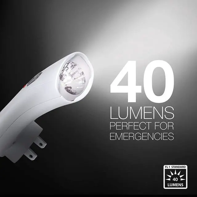 Alt view image 8 of 12 - energizer compact handheld rechargeable plugin flashlight, led 40 lumens, autoon in powerfailure