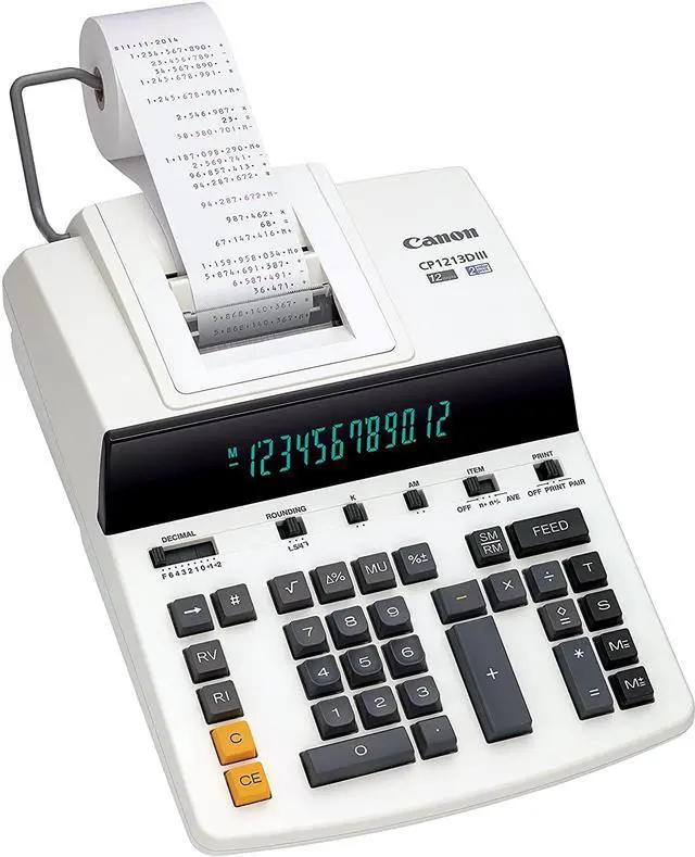 Alt view image 8 of 15 - Canon Calculator,Cp1213diii,Wh 9933B001