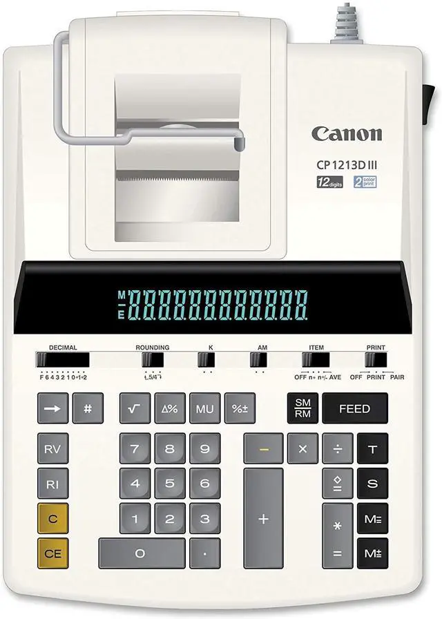 Alt view image 11 of 15 - Canon Calculator,Cp1213diii,Wh 9933B001