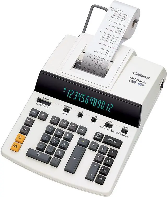 Alt view image 10 of 15 - Canon Calculator,Cp1213diii,Wh 9933B001