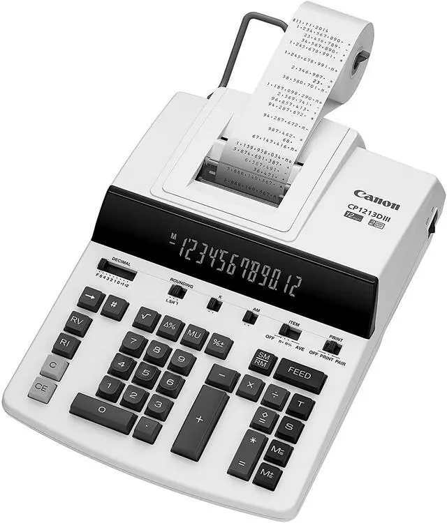 Alt view image 9 of 15 - Canon Calculator,Cp1213diii,Wh 9933B001