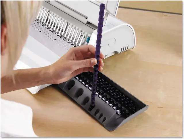 Alt view image 6 of 13 - Fellowes Inc. Pulsar Manual Comb Binding System, White Pulsar Manual Comb Binding System