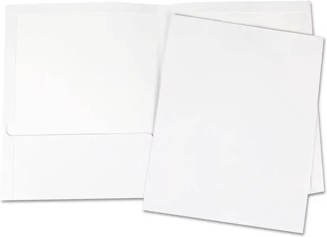 Alt view image 4 of 11 - Universal Laminated Two-Pocket Folder - UNV56417