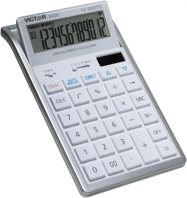 Alt view image 19 of 20 - Victor 6400 Professional Desktop Calculator with Auto Replay, Check & Correct