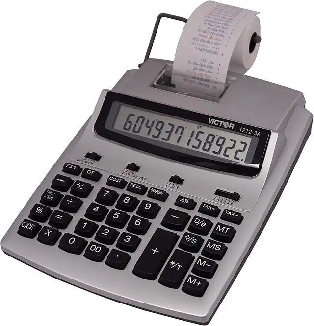 Alt view image 4 of 13 - Victor 1212-3A Antimicrobial Printing Calculator Blue/Red Print 2.7 Lines/Sec 12123A