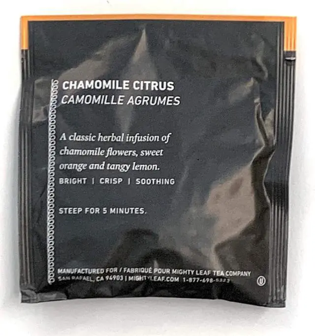 Alt view image 5 of 10 - Mighty Leaf Tea Whole Leaf Tea Pouches, Chamomile Citrus, 15/Box 510136