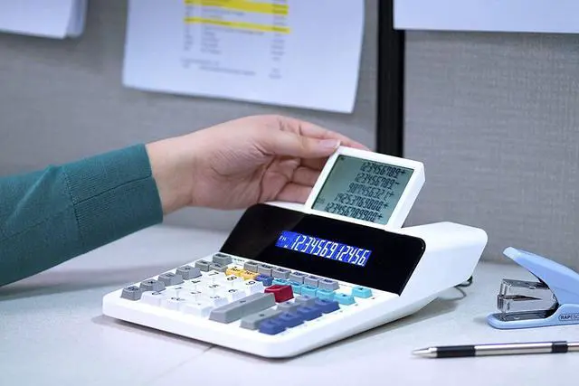 Alt view image 5 of 11 - Sharp EL-1901 Paperless Printing Calculator with Check and Correct 12-Digit LCD
